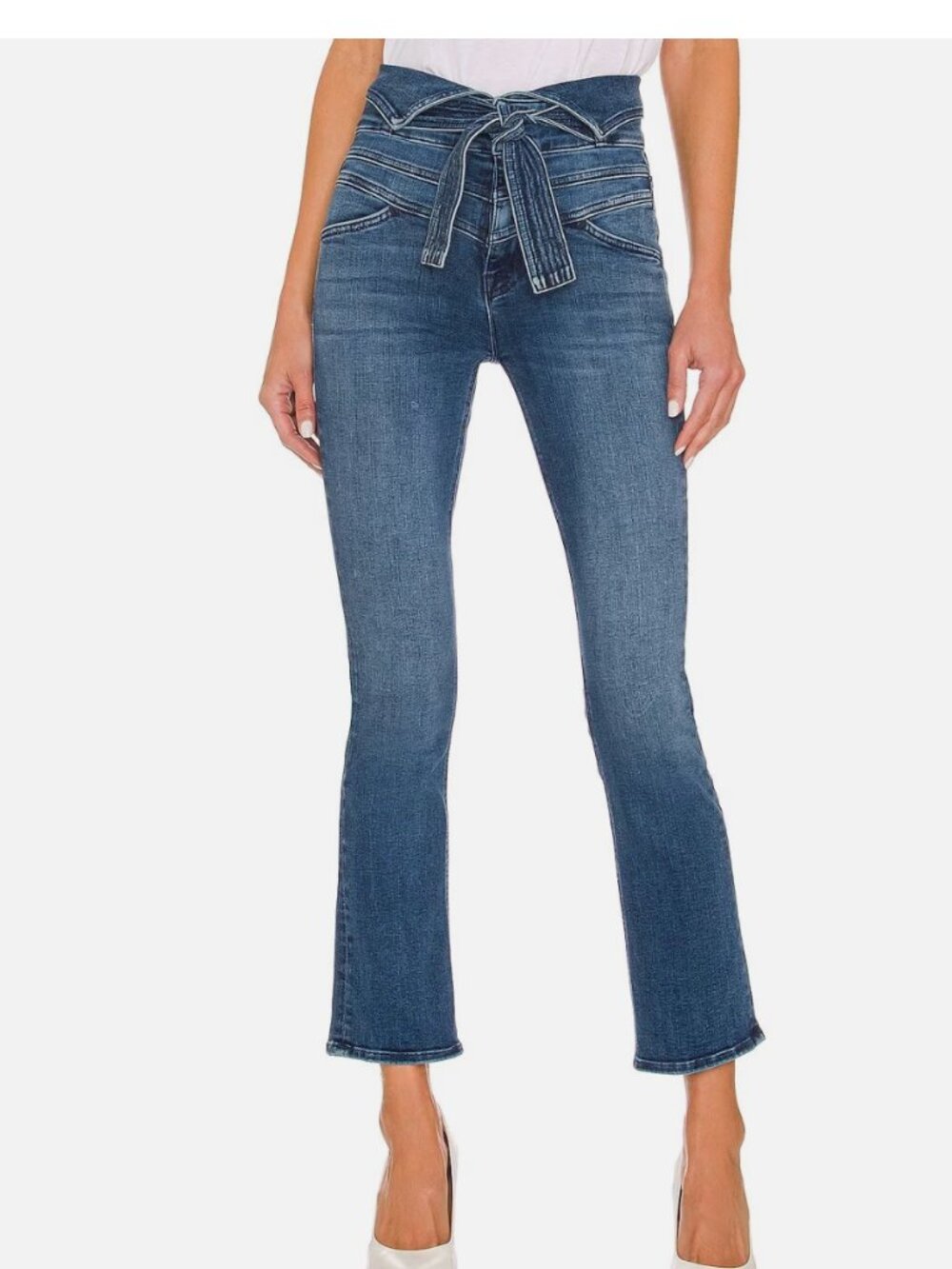MOTHER The Triple Stack Insider Ankle Jeans Chick Flick Raw Hem Jeans size 25